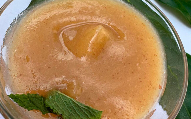 Compota de manzana reineta con jugo de limón