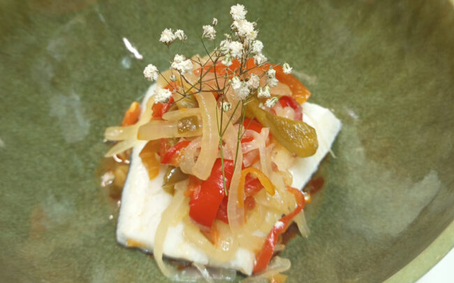 Bacalao al Vapor con Aroma de Pimientos del Bierzo