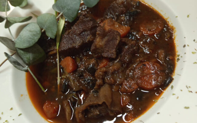 Ragout de Morcillo con Eucalipto y Romero