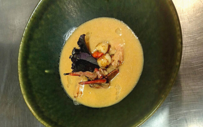 Crema o bisquet de marisco