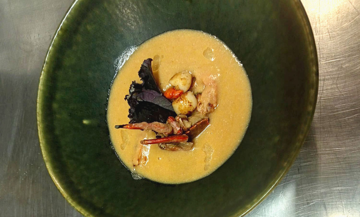 Crema o bisquet de marisco